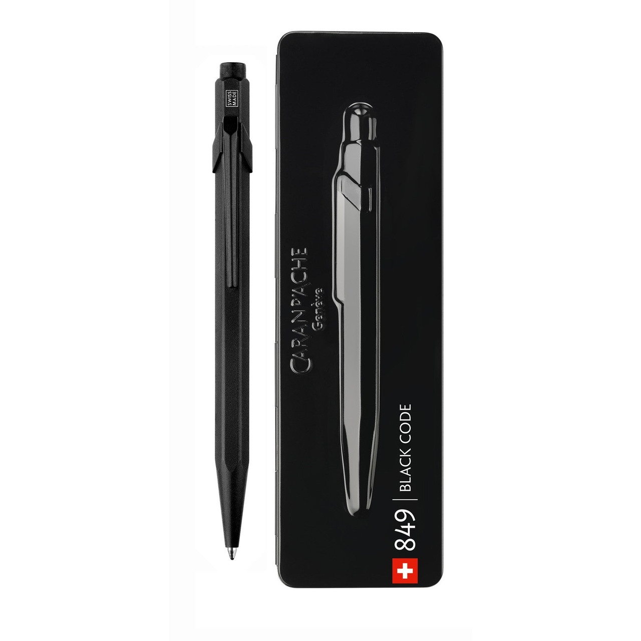 Ручка Caran d'Ache 849 BLACK CODE чорна з чорним стержнем + box 849.496 (7630002342612)