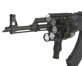 5-позиційний кріплення для ліхтаря діаметром 25mm - Black [Element] (для страйкболу), фото 3