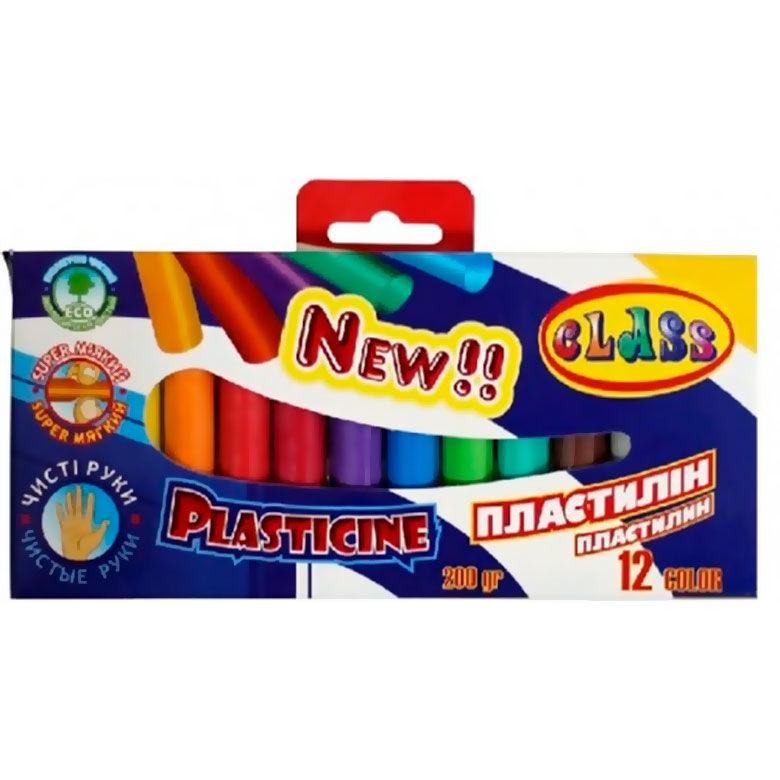 Пластилін 12кол. Class 200г Чисті руки 7627, фото 1