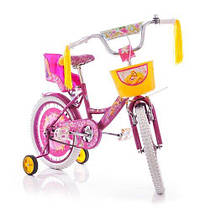 Дитячий двоколісний велосипед GIRLS 14 дюймів рожевий