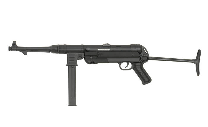 Пістолет-пулемет MP007 (MP 40) FULL METAL — BLACK [AIRSOFT GUN MANUFACTURER] (для страйкболу), фото 1