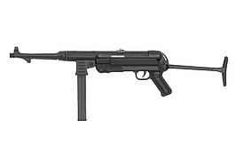 Пістолет-пулемет MP007 (MP 40) FULL METAL — BLACK [AIRSOFT GUN MANUFACTURER] (для страйкболу)