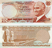 Турция 20 лир 1974 UNC (P187)