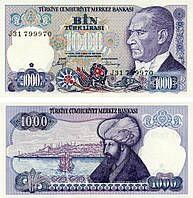 Турция 1000 лир 1986 UNC (P196)