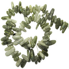 Намистини Сколи Лабрадор Брусочки, Розмір від 8 до 20 мм, Близько 40 см нитка, Фурнітура для Біжутерії, Рукоділля