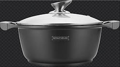 Нова велика каструля з литого алюмінію з мармуровим покриттям 7 л із Німеччини Royalty Line RL-BS30ML