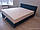 Ліжко Альянс Каміла 1,6 в велюровою оббивці бірюзового кольору з матрацом та підйомним механізмом з гудзиками, фото 6