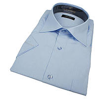Блакитна чоловіча сорочка Desibel 30111 Slim K короткий рукав
