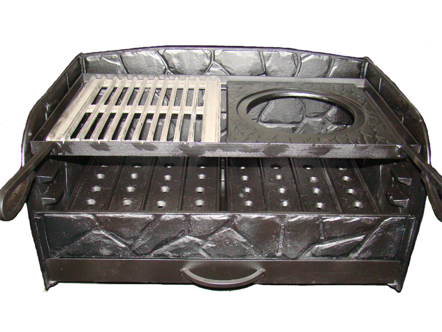 Чавунний мангал "Камінчики" 1000х495х300 мм