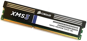 Игровая оперативная память Corsair DDR3 2Gb 1600MHz PC3 12800U 2R8 CL9 (CMX4GX3M2A1600C9) Б/У
