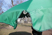 Зонт круглий 3м торговий з клапаном Посилений Щільна тканина  Зелений, фото 2
