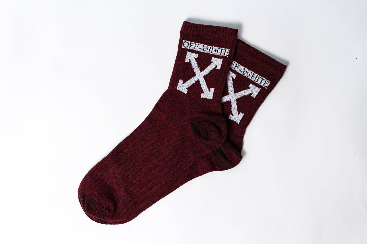 Шкарпетки Rock'n'socks Off-white бордовий