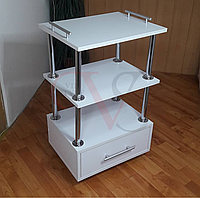 Тележка косметологическая для салона. Тумба косметологическая. Парикмахерская тележка. Столик для маникюра