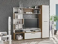 Стінка ТБ + Пенал Мебель Сервис (196х46х185.9 см) Дуб апріл + Андерсон пайн