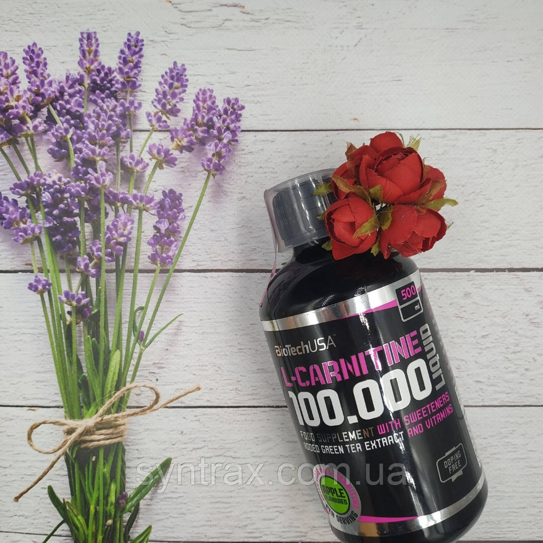 L-карнітин BioTech USA L-Carnitine 100 000 liquid жиропідпащувач рідкостей