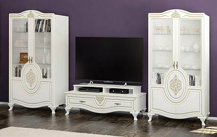 Мілан Вітальня 3 комплект Мебель Сервис Білий