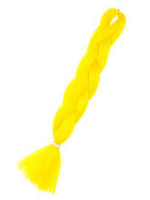 Канекалоновая коса однотоная - чистий жовтий. Довжина косі 60 див. #Термостійкий. А41
