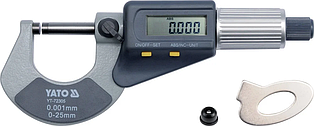 Мікрометр електронний 0-25 мм з цифровим дисплеєм YATO YT-72305