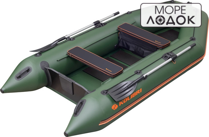 Надувний човен Колібрі КМ-330 зелена, без настилу, фото 1