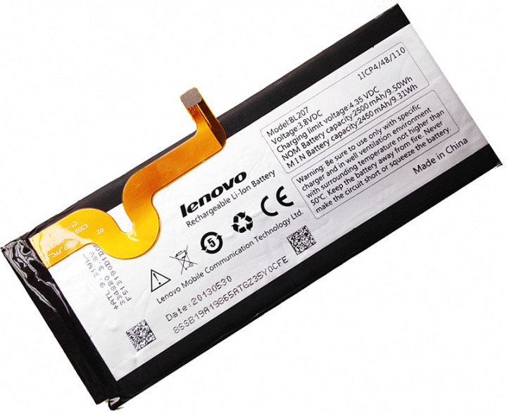 Акумулятор АКБ Lenovo BL207 для Lenovo K900 (Li-ion 3.8 V 2500mAh) Оригінал Китай