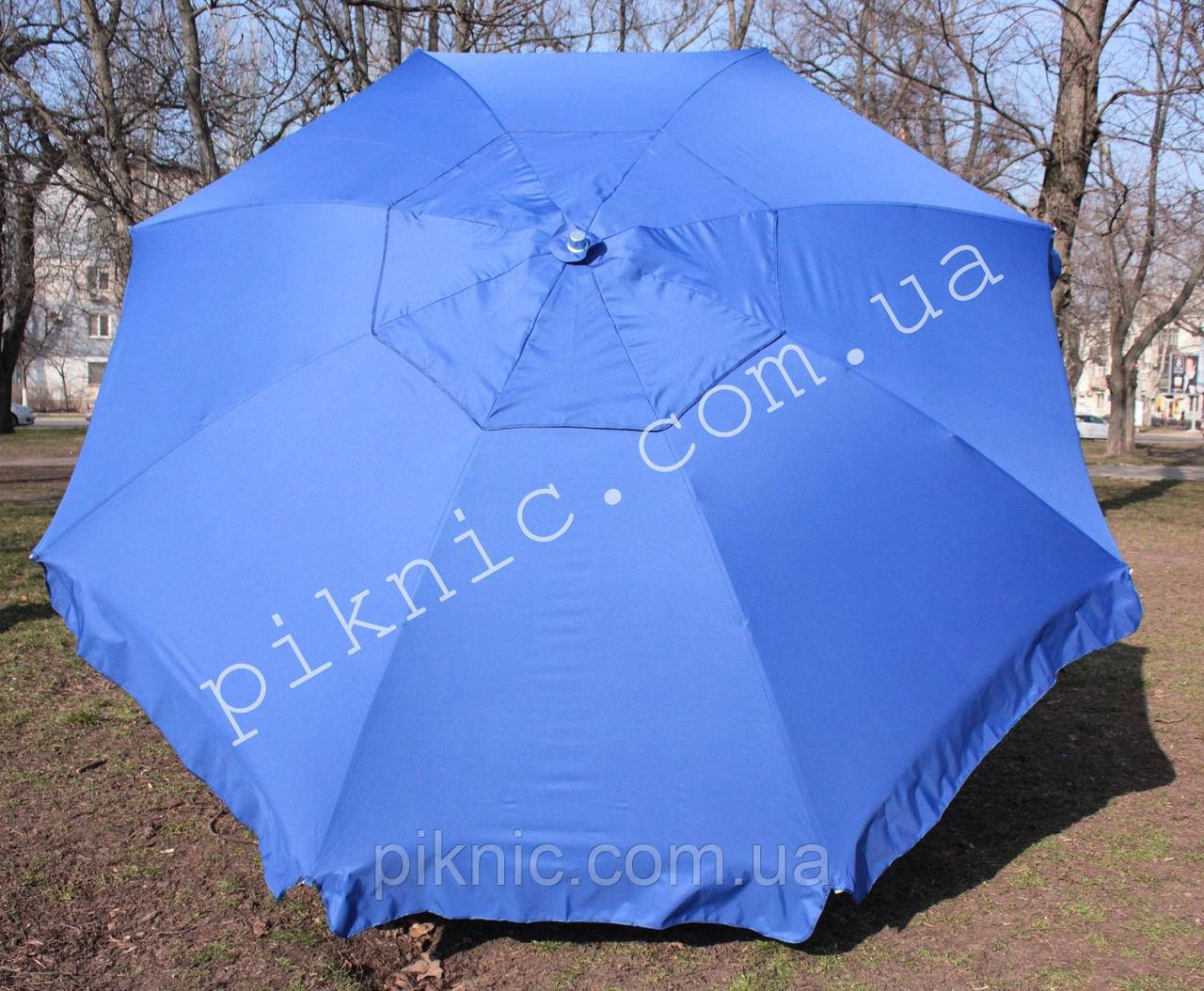 Великий зонт 3,5 м торговий круглий з клапаном Посилений Щільна тканина