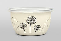 Каструля-лоток емальована без ручок 1.1 л Кульбаба Принц Металац Metrot 343101