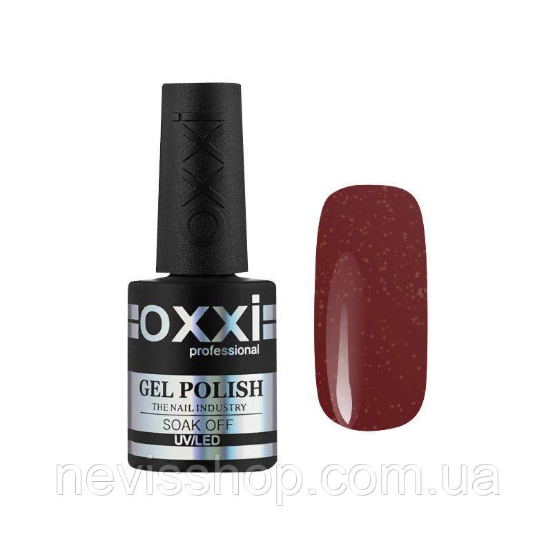 Гель-лак для нігтів Oxxi Professional 200 бордовий, микроблеск,10 мл