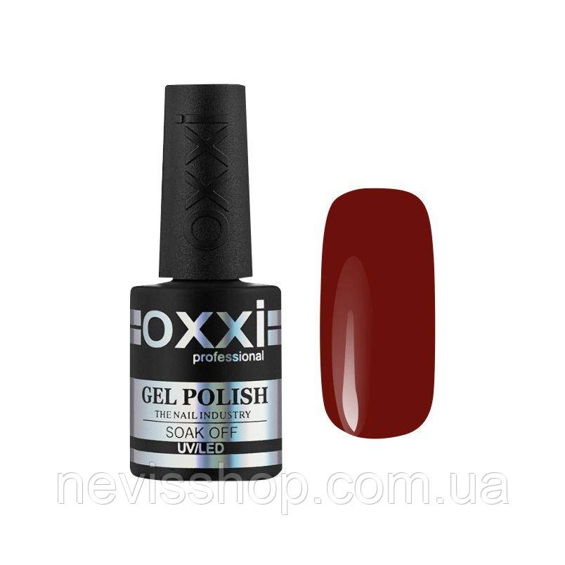 Гель-лак для нігтів Oxxi Professional 092 темний червоно-коричневий,10 мл
