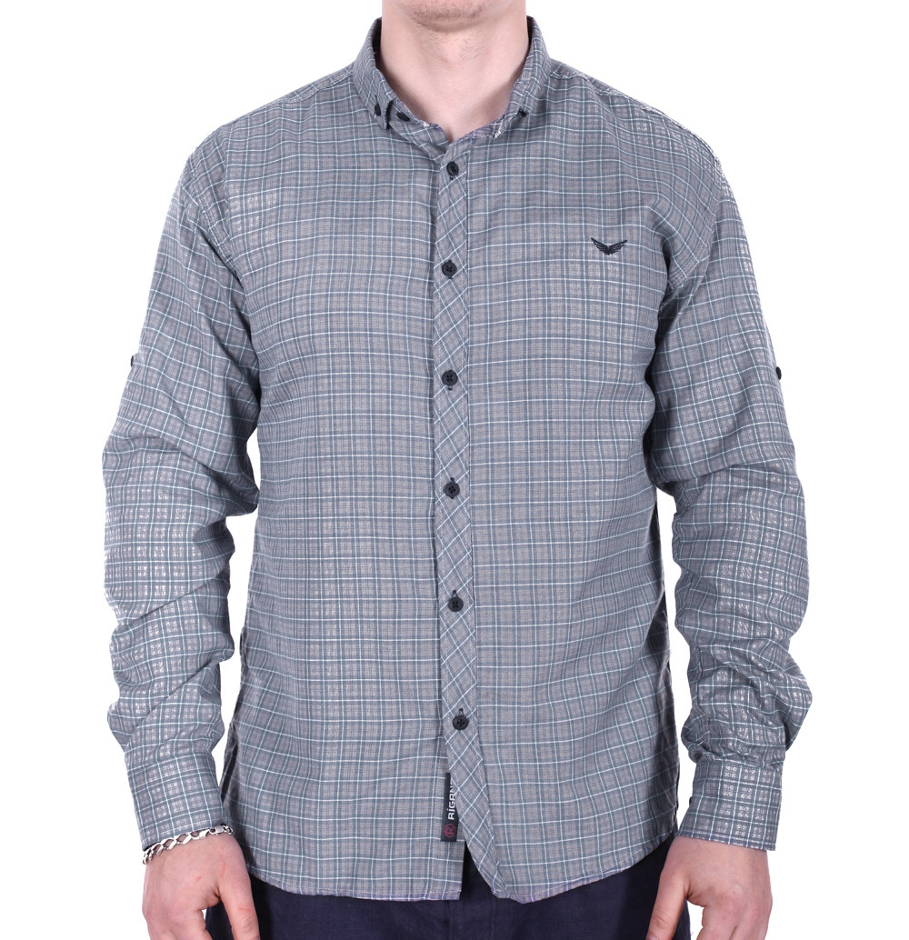 Сорочка великого розміру Rigans b0218/2 сіра XXL 5XL