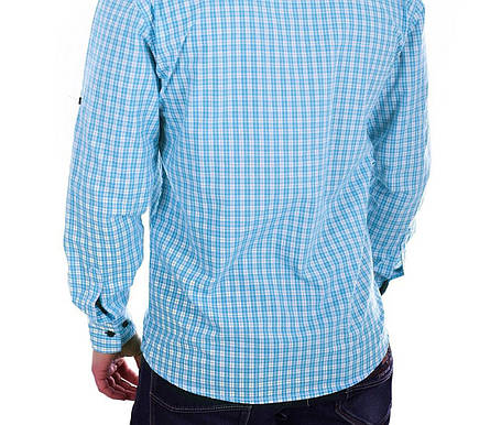 Чоловіча картата сорочка Ronex Туреччина s1418/1 Блакитна S, фото 2