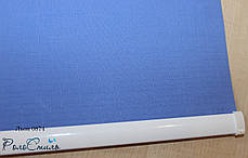 Готові рулонні штори Льон 874 розмір 375х1650мм (синій колір), фото 2