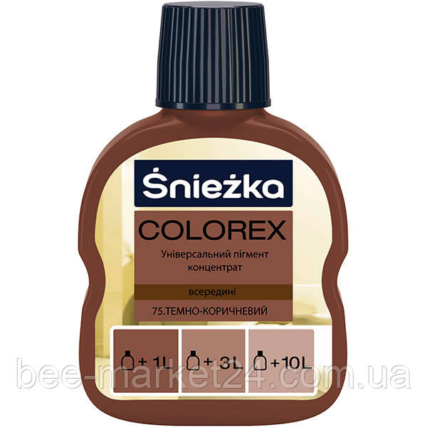 Барвник Sniezka COLOREX №75 (темно-коричневий) пігментний концентрат 100мл
