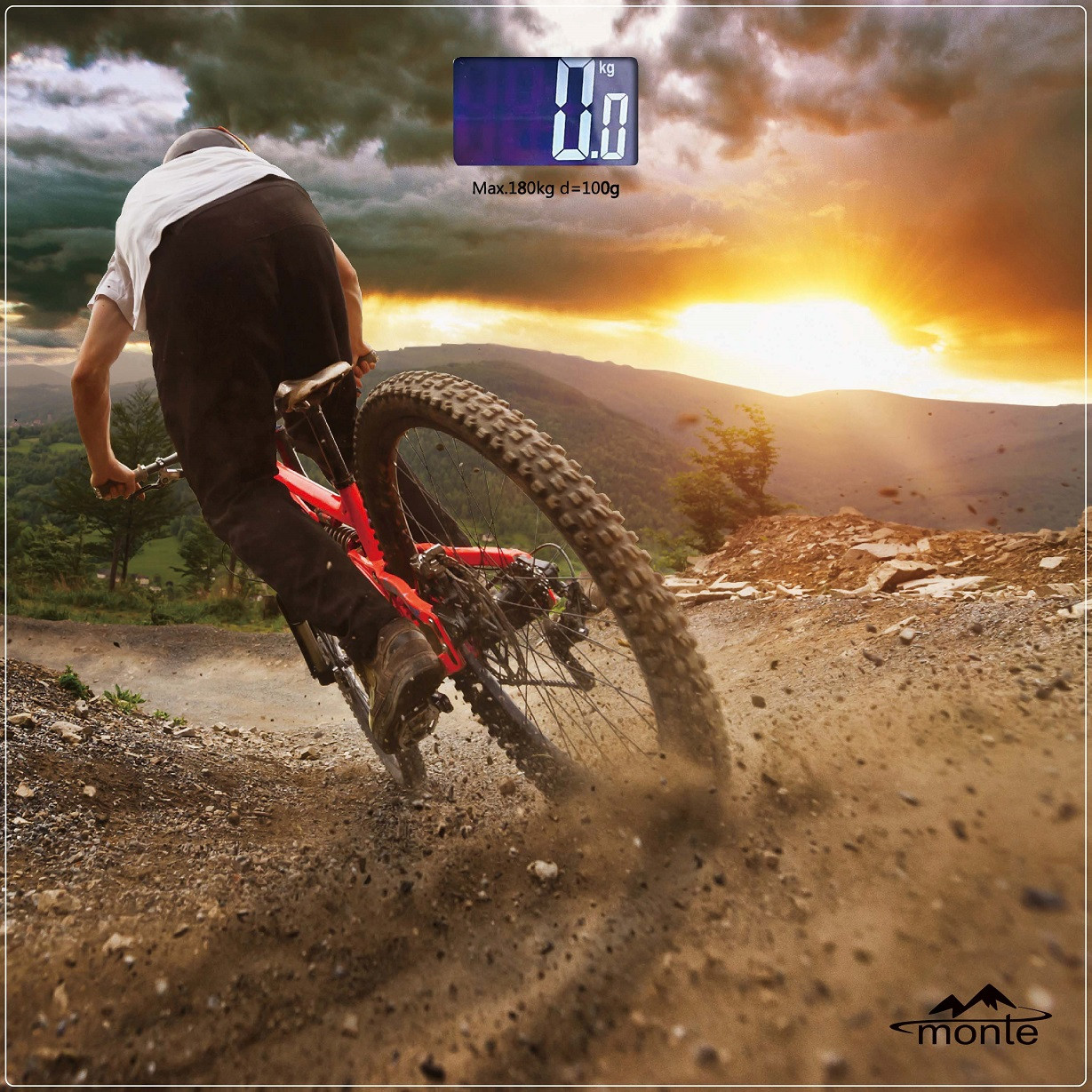 Ваги підлогові електронні скляні Monte MT-6011-5 до 180 кг з високою точністю