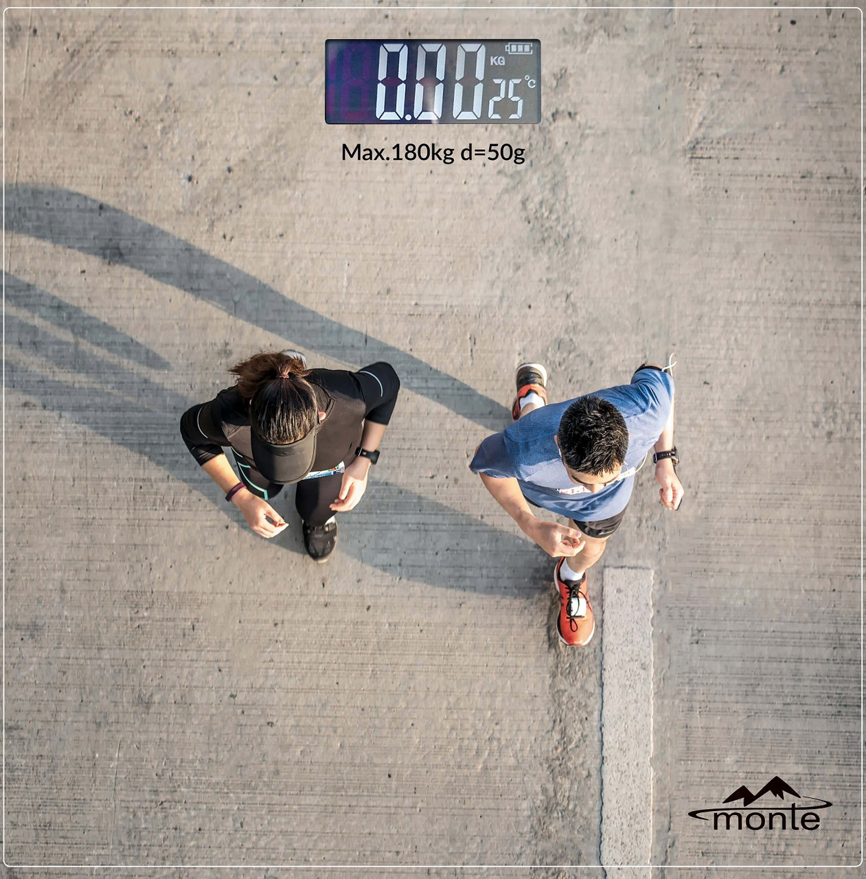 Ваги підлогові електронні скляні Monte MT-6012-4 до 180 кг з високою точністю