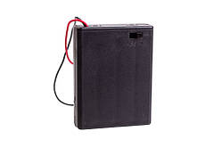 Касета для батарейки 4ААА закритий, 63x48,5x15,5 з дротом 15 см