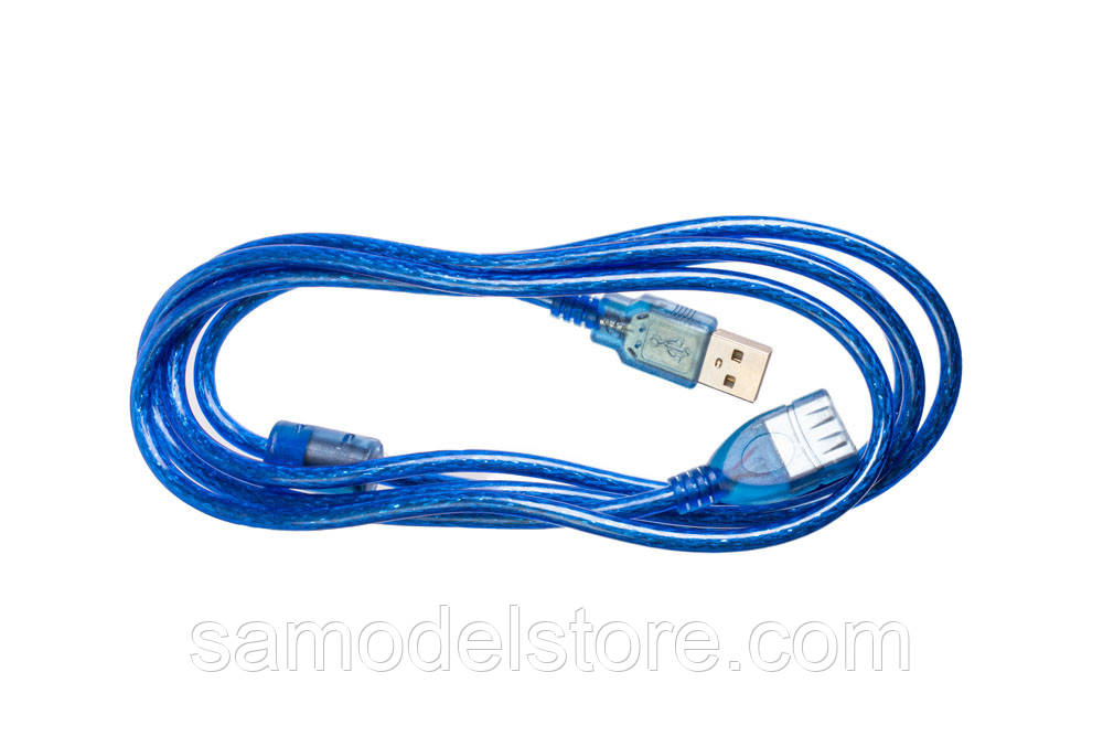 Подовжувач USB (шт.A-гн.А) прозорий із фільтром 3 м., фото 1