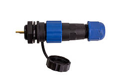 Комплект роз'ємів герметичних 13 мм. 2pin. (шт. кабельний — гн. монтажний)