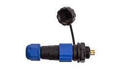 Комплект роз'ємів герметичних 13 мм. 3pin. (шт. кабельний — гн. монтажний)