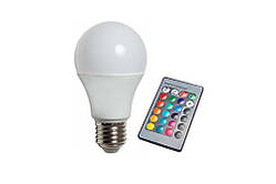 Лампа Lemanso E27 RGB 5 W 350 lm з пультом 85-265V LM734