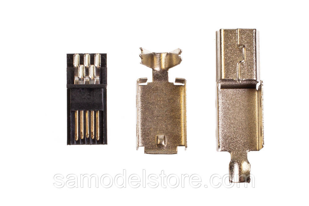 Штекер mini USB 5p розбірний, фото 1