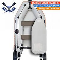 Моторная надувная лодка Kolibri КМ-260 с надувным дном airdeck двухместная