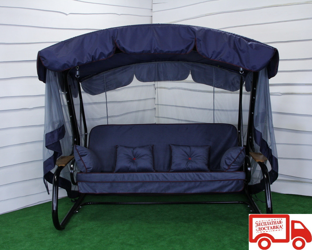 Гойдалка з відкидною спинкою й анти москітною сіткою Афіна GreenGard, фото 1