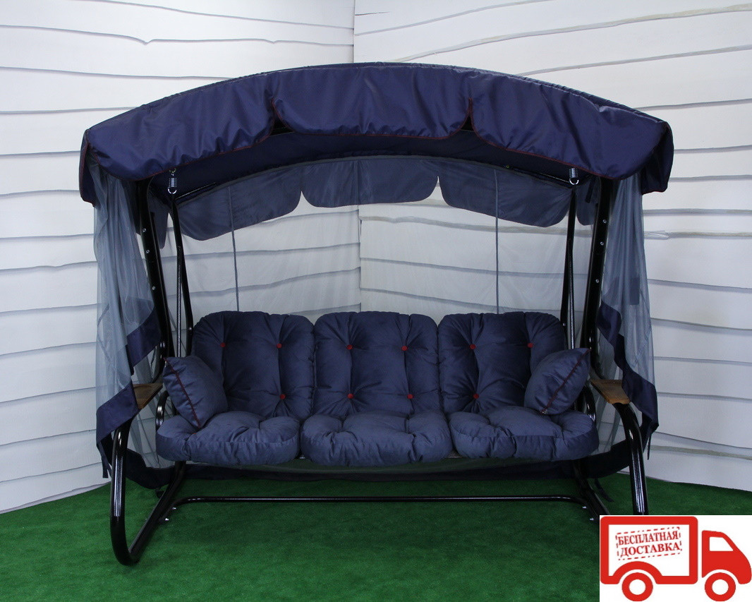 Гойдалка з відкидною спинкою й анти москітною сіткою Афіна GreenGard, фото 1