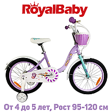 Дитячий двоколісний велосипед RoyalBaby Chipmunk MM Girls 14", OFFICIAL UA, фіолетовий