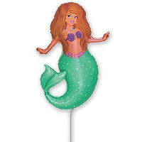 Фольгована куля мініфігура Русалка 33х30 см Flexmetal