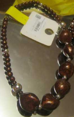 Бусы ожерелье шоколадный цвет КОЛЬЕ 51см - фото 1 - id-p360568234