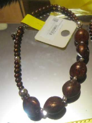 Бусы ожерелье шоколадный цвет КОЛЬЕ 51см - фото 2 - id-p360568234