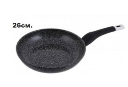 Сковорода UNIQUE UN-5136-26 з темного граніту діаметр 26 см без кришки, фото 2