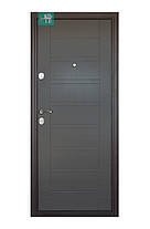 Двері вхідні металеві Міністерство дверей ПЗ-206 Benge сірий горизонт 860 ліва, фото 3