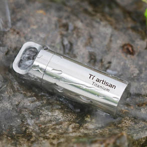 Титанова капсула - таблетниця Tiartisan 63 мм. Капсула-контейнер з титану.